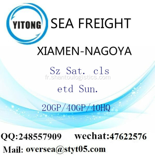 Fret de Xiamen Port maritime Shipping à Nagoya